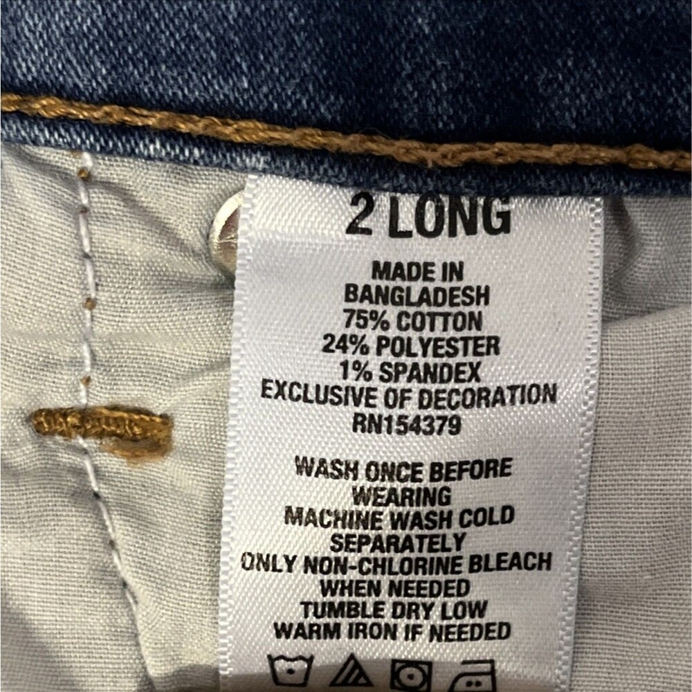 AEROPOSTALE JEANS WOMEN'S HIGH-WAISTED JEGGING SZ 2 LONG BLUE DENIM - Picture 8 of 13